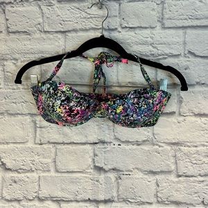 Victoria Secret Multi-Colored Paint Splatter Bikini Top